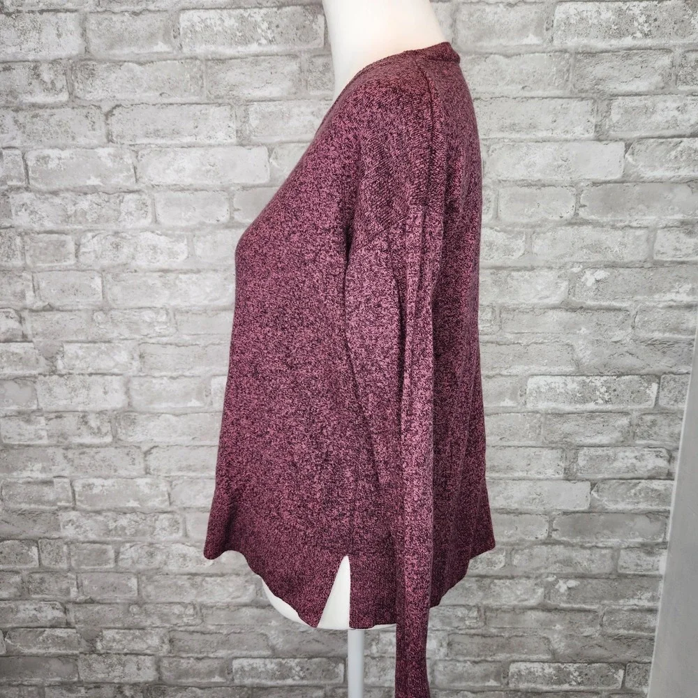 Gap Maternity Sweater‎ Marled Purple Merino Wool Blend Crew Neck Pullover XS